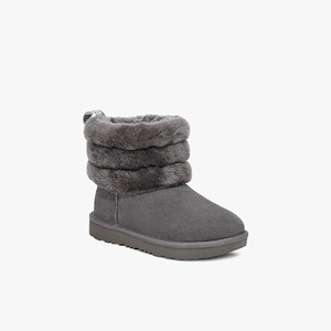 Ugg Fluff Mini Quilted Kids Classic Boots Grey (5680OCDSF)